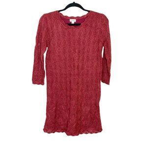 Cat & Jack Girl’s XL (14/16) Knitted Sweater Dress Cherry Red NWT